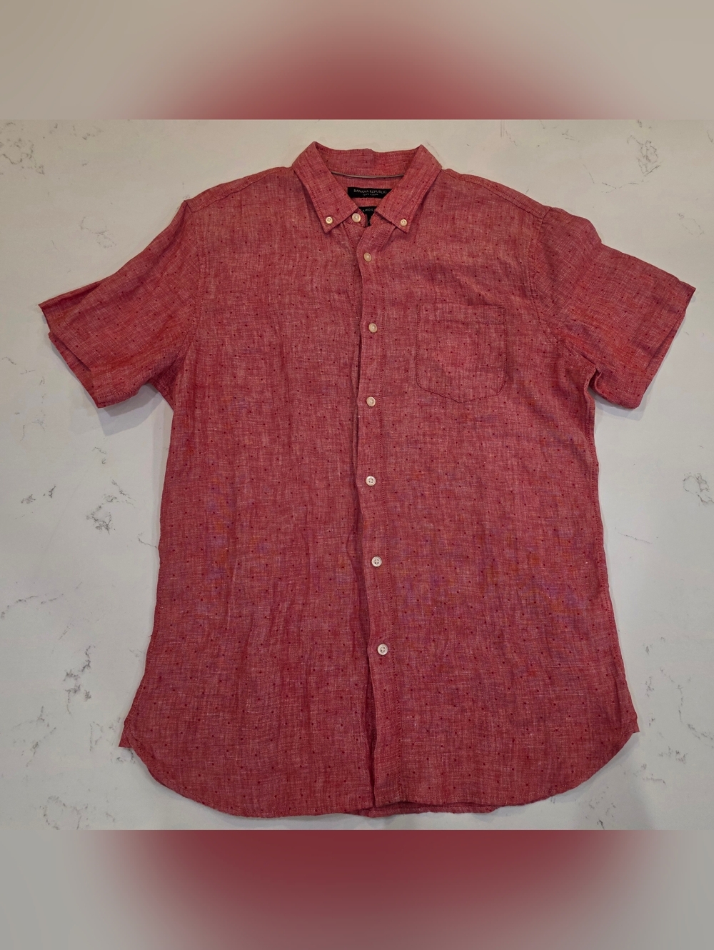 Banana Republic Men's 100% Linen Shirt Size M -Item 136